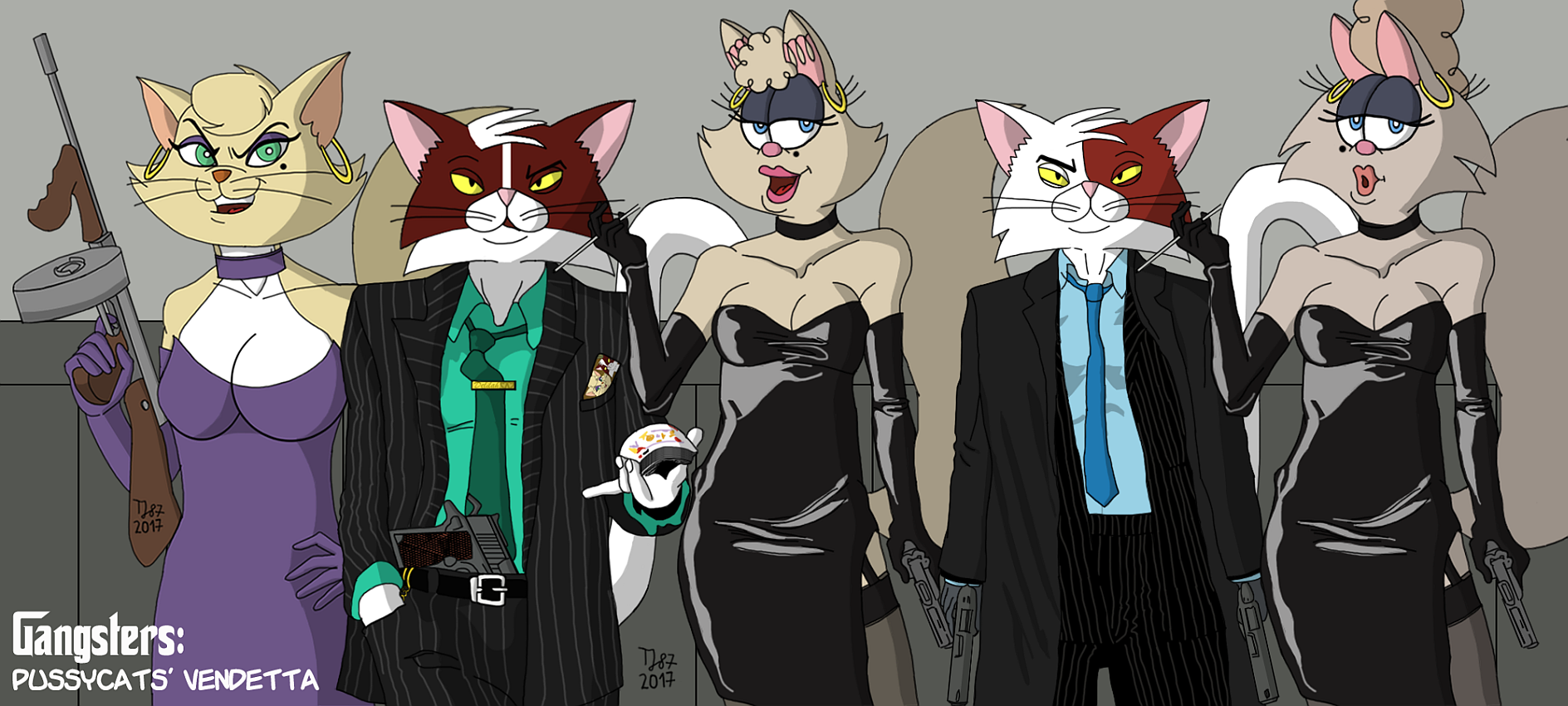The Pussycats' Vendetta: Family Picture (color) by TeeJay87