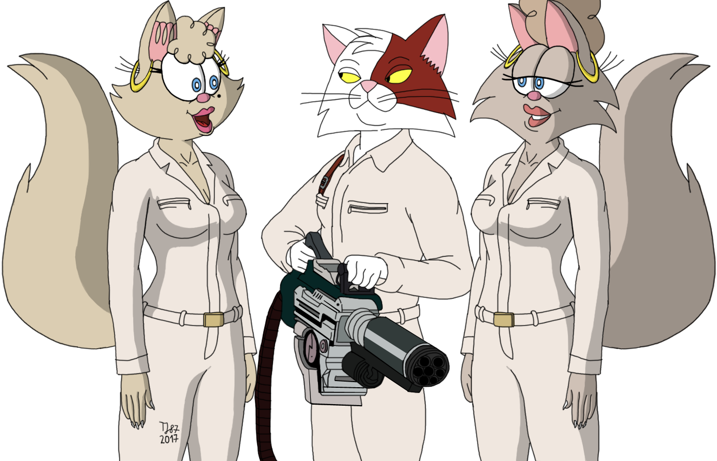 Pussycats in Scientist Outfits (WIP 2) by TeeJay87