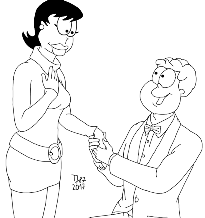 Liz and Jon (raw sketch) by TeeJay87