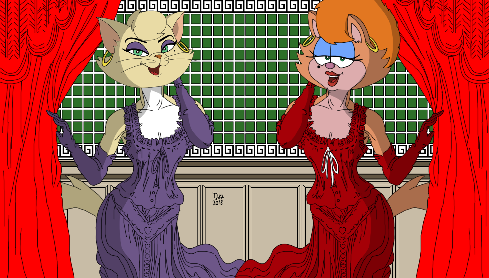 Victorian Fashion: Delilah and Kitty by TeeJay87
