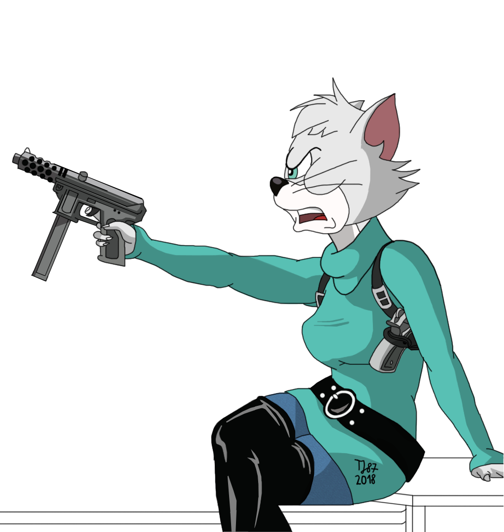 Prancy with a SMG (WIP-color test) by TeeJay87