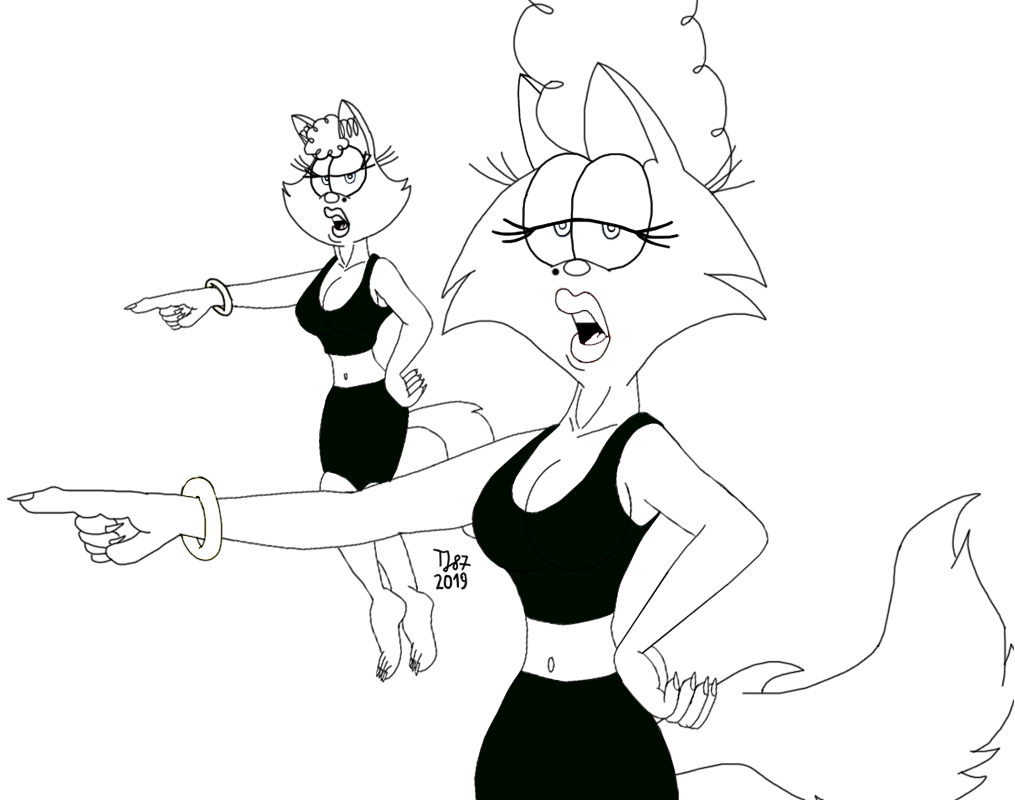 Garfield Rap Pussycats (raw sketch) by TeeJay87