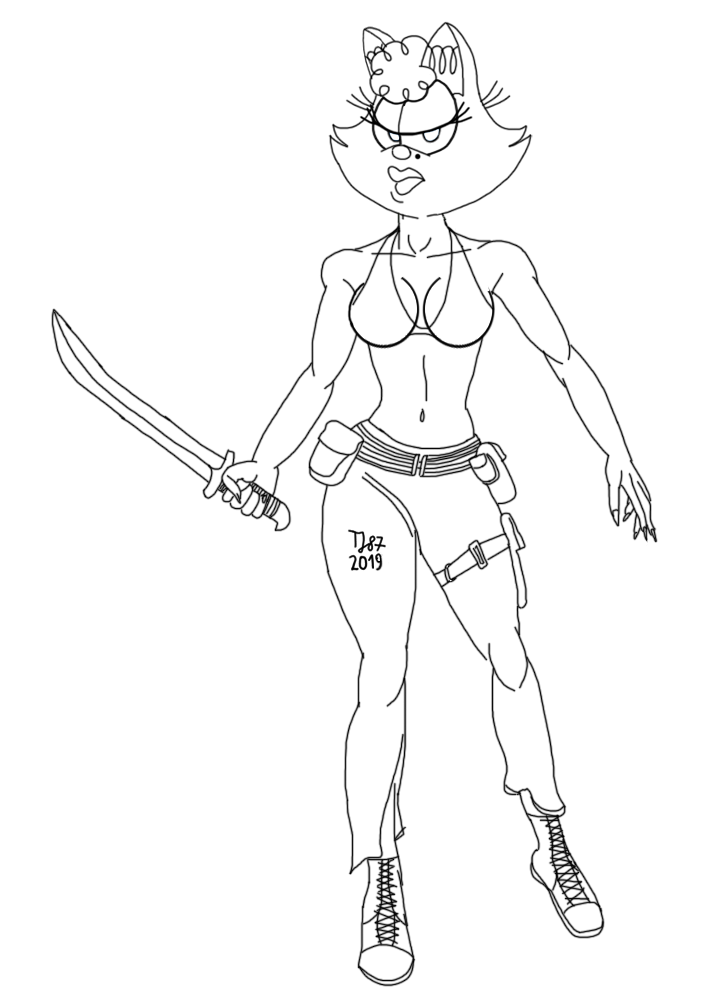 Survivalist Penelope (raw sketch) by TeeJay87