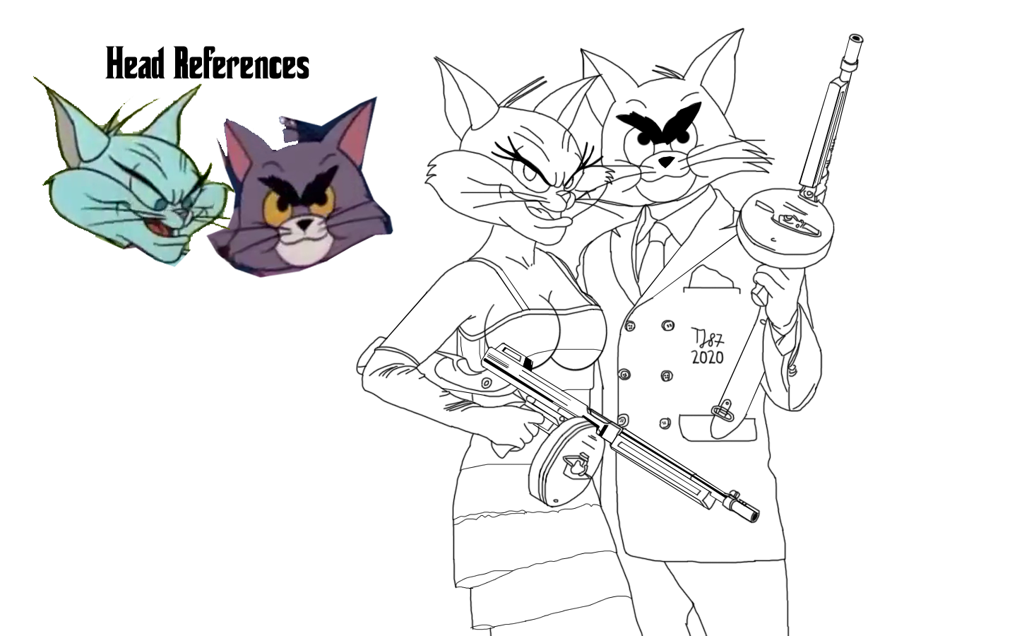 Pussycats' Vendetta 2020 (sketch with references) by TeeJay87
