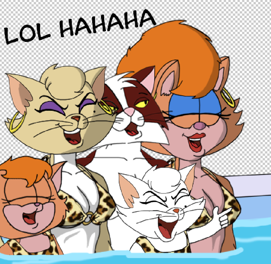 Team Pussycat at the Pool Part 2 (WIP) by TeeJay87