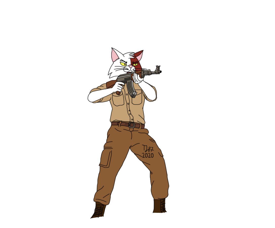 Stan with AK47 2020 in the desert (WIP) by TeeJay87