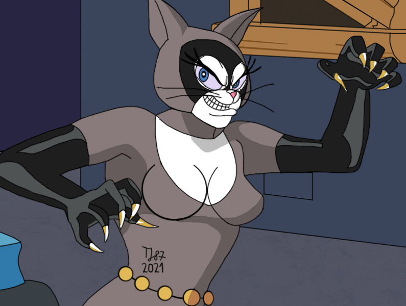 Chuck Jones' Actual Catwoman (masked) by TeeJay87