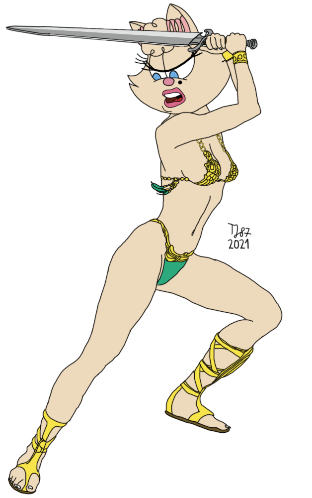 Hyborian Adventures Penelope Pussycat (WIP) by TeeJay87