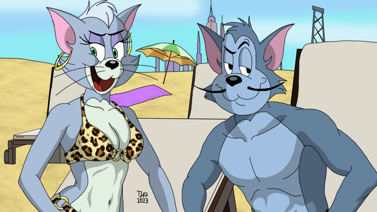 Edna and Ed at the Jersey Shore by TeeJay87