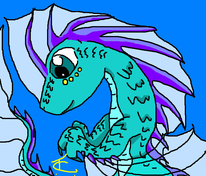 Waterish dragon by Teeda