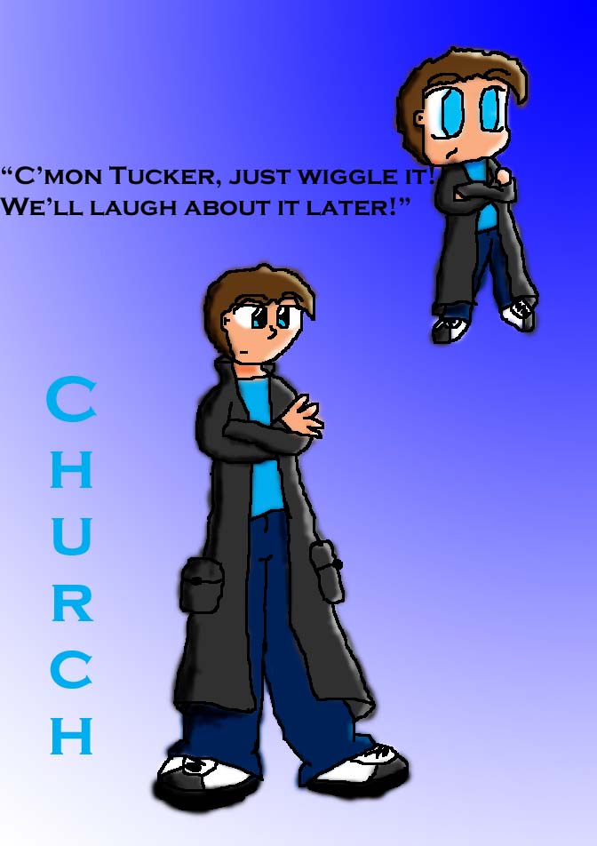 Red vs. Blue-Church-Out of armour by Teehee111