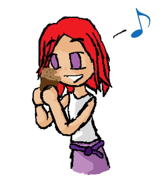 ~Kairi eating a Muffin~for 1Hippiegal1~ by Teehee111