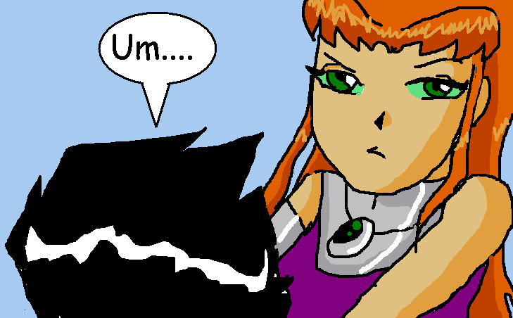 Starfire's "don't Give me that crap" look by TeenAvaGo_1