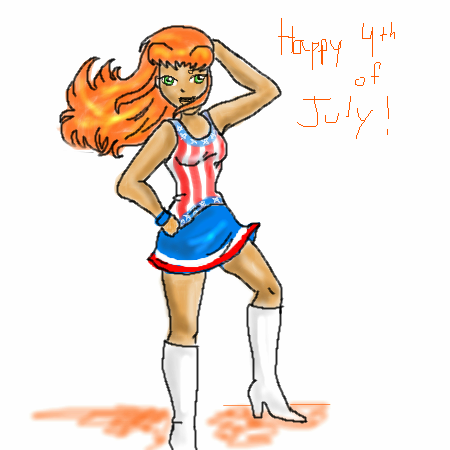 starfire says happy 4th of July! by TeenAvaGo_1