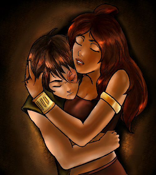 Zuko and Katara Embrace by TeenAvaGo_1