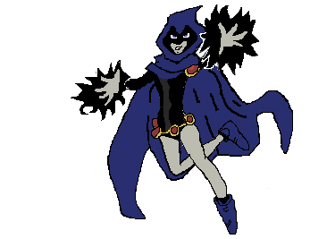 Raven attacking by Teen_Titans_Lynx