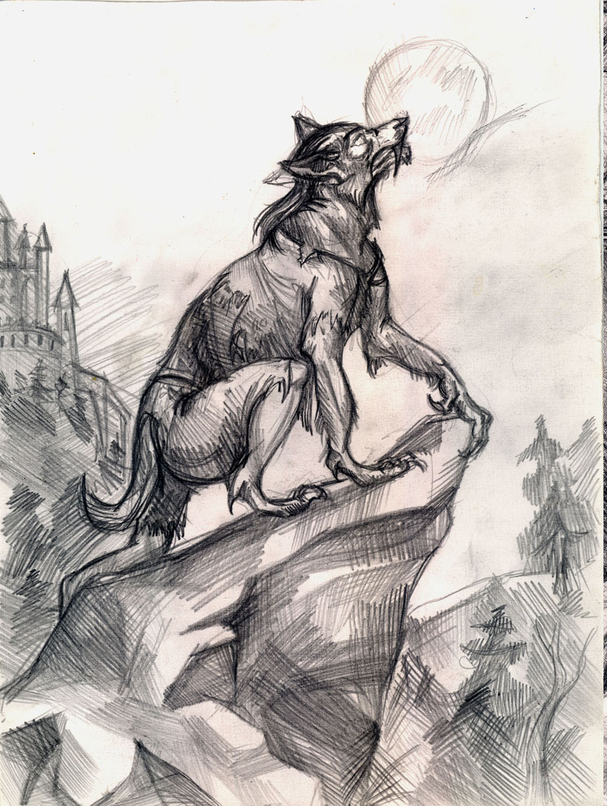 Werewolf sketch by Templado