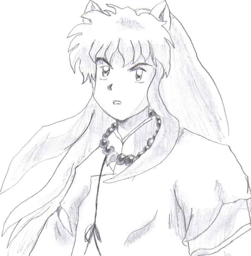 InuYasha Looking Up by TerraShallDie