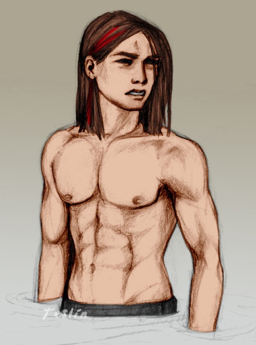 Nice Abs, Colored by Teslin