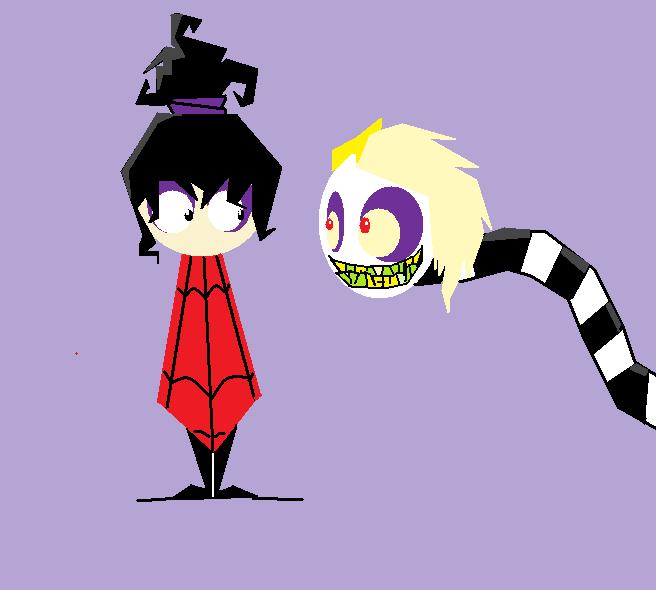 Lydia and Beetlejuice by TheAmazingJeckelSister
