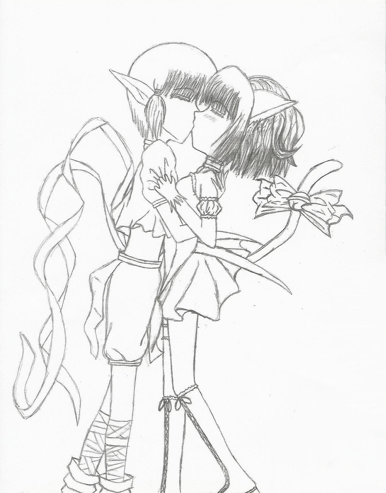 Kisshu And Ichigo by TheCoffeeFairy