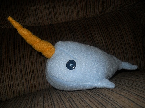 Narwhal plush - sideview by TheEssanator