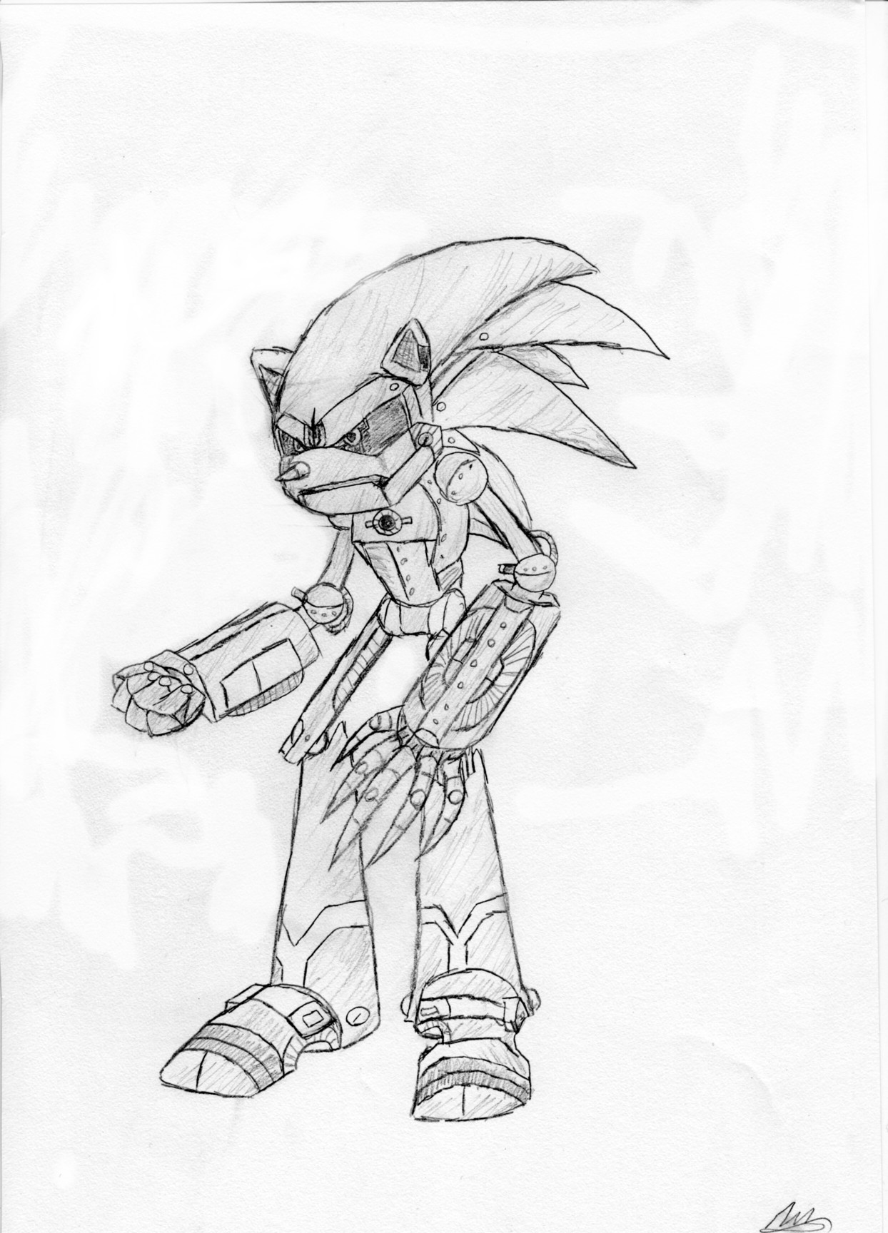 Mecha Sonic (my version) by TheGameArtCritic