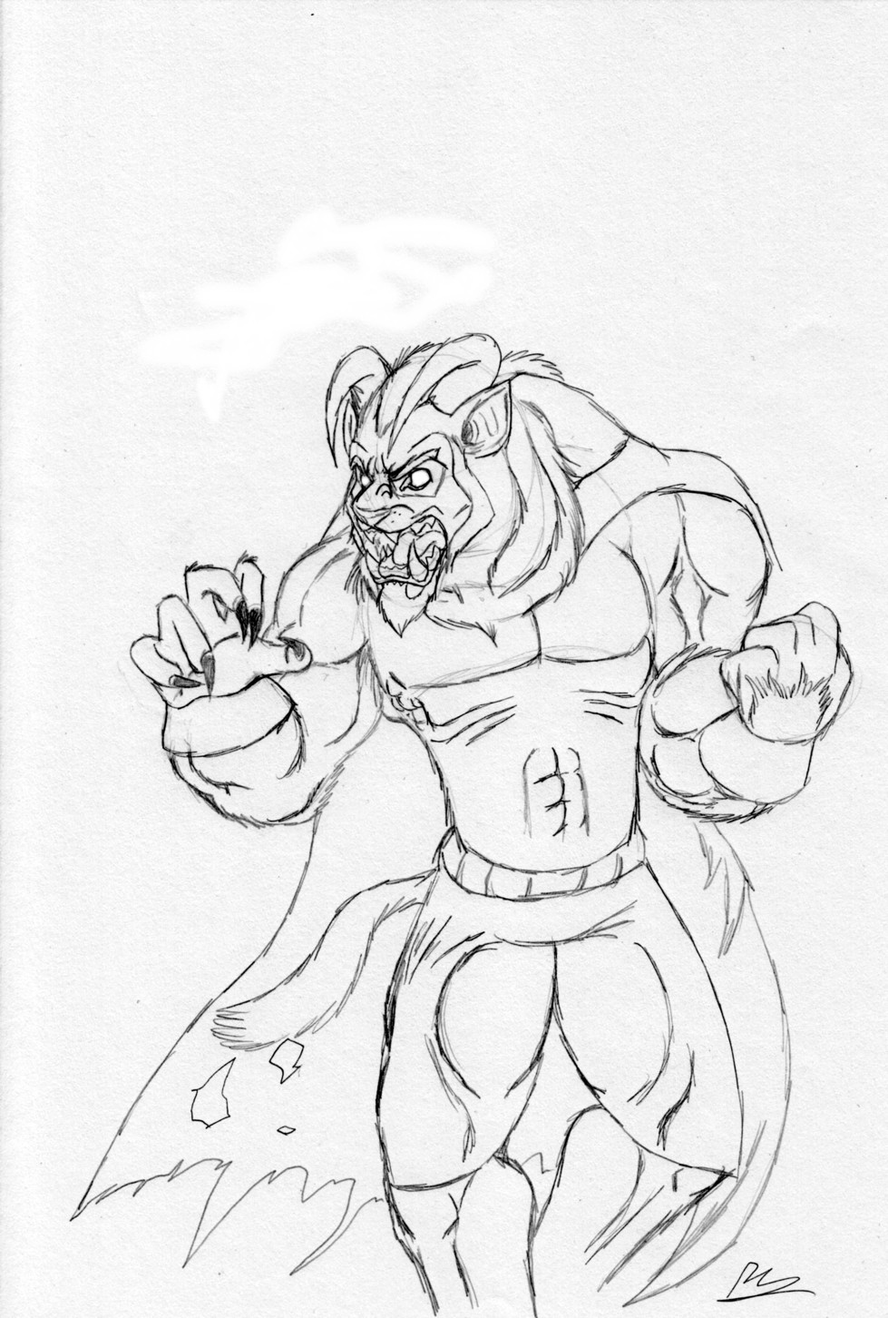 The Beast, My Version (no color) by TheGameArtCritic