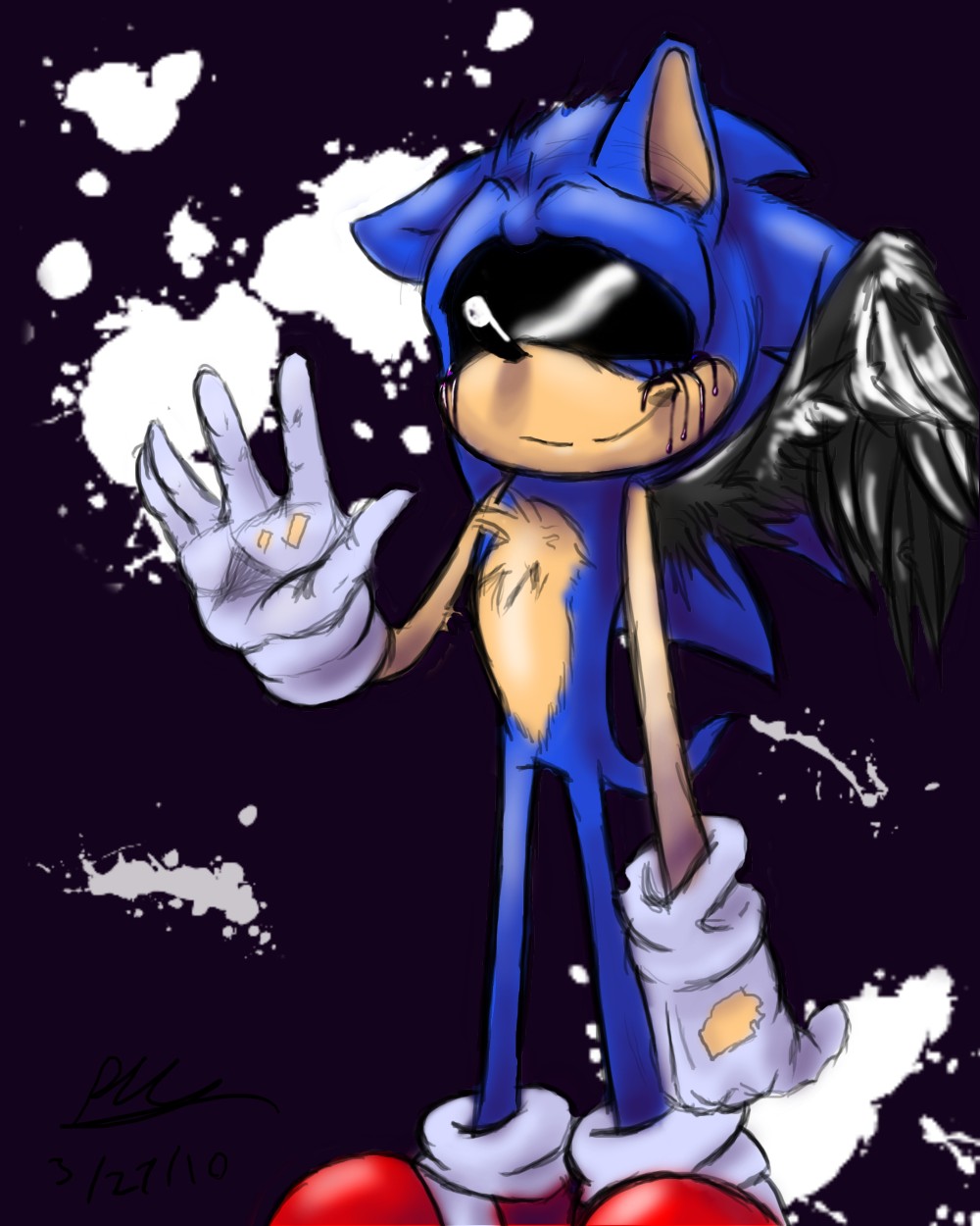 Fallen Angel Sonic Says Hi by TheGameArtCritic
