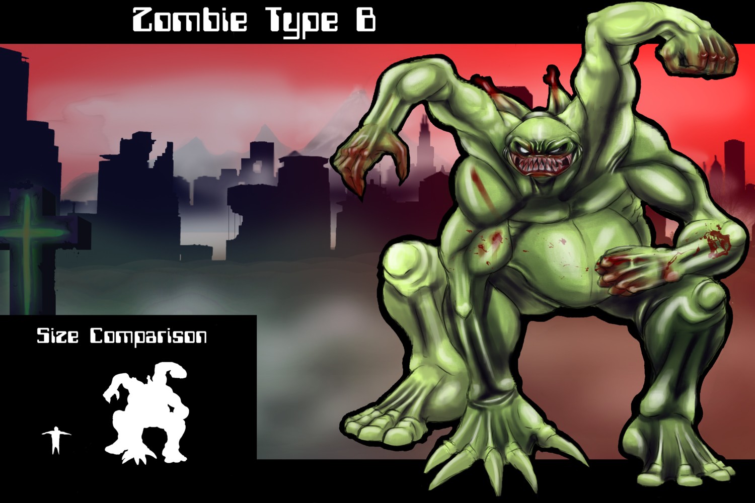 Zombie Type B Concept by TheGameArtCritic