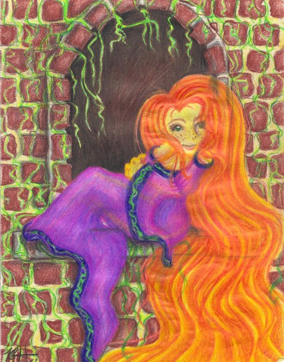 Red Head Rapunzel by TheIrishFay