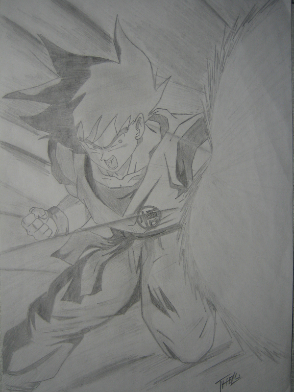 Goku's One Hand Beam by TheLu