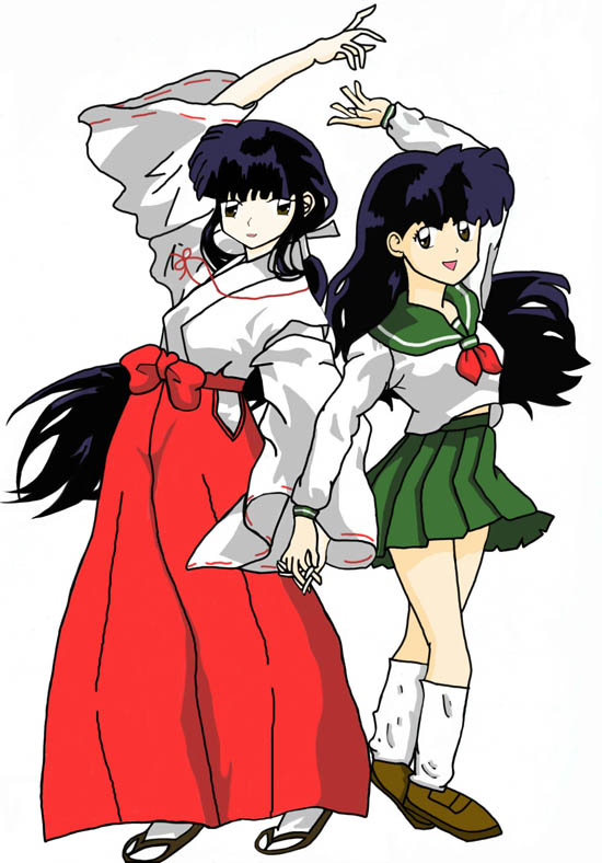 Kikyo and Kagome! (they've finaly gotten along) by TheShadowintheLight