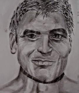 George Clooney Portrait by TheTangoMaureen