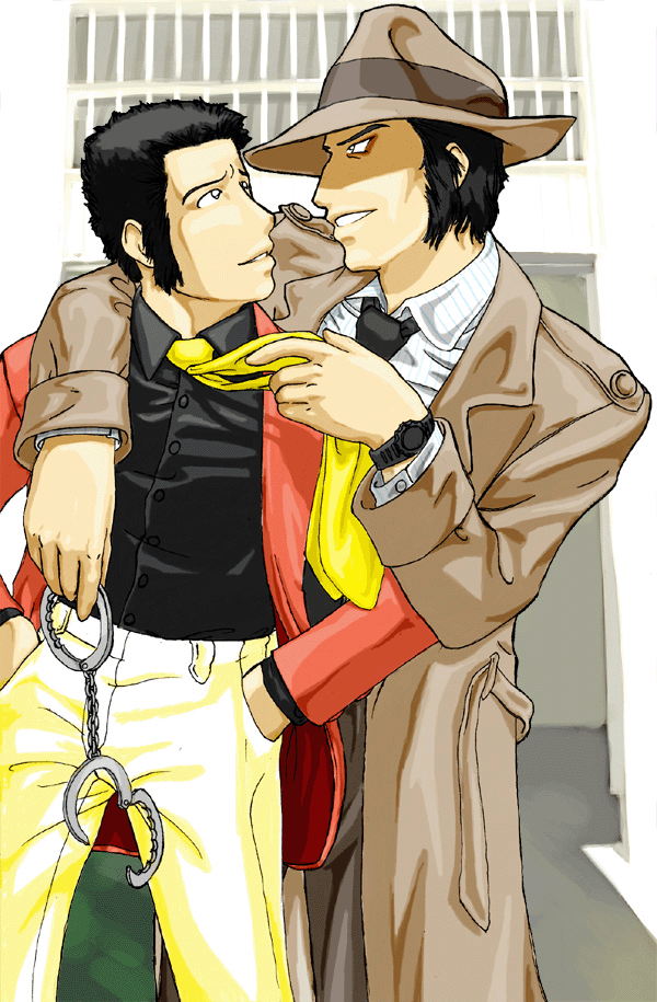 Lupin and Zenigata by TheVirginReaper