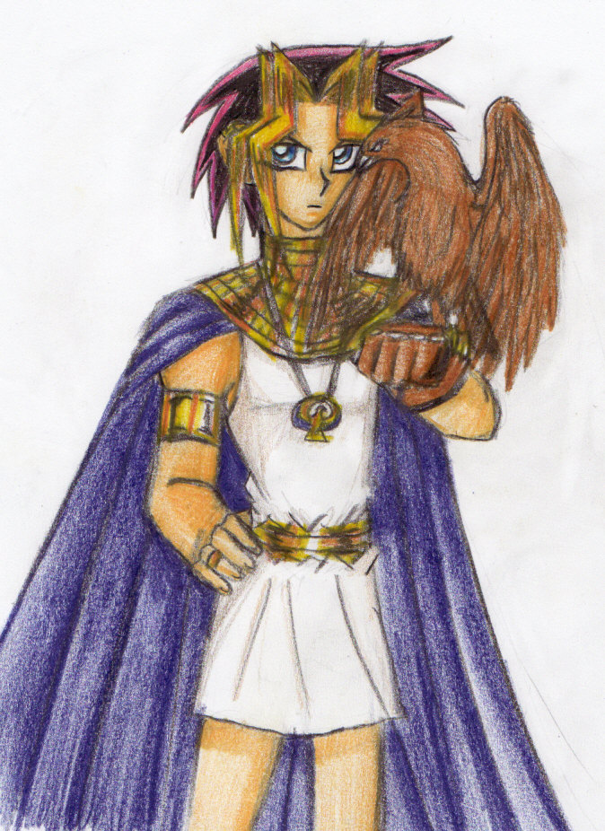 son of Atemu with falcon by TheWolfsgirl90