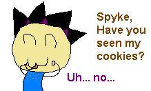 Spyke is stealing cookies by The_Chao_Lover