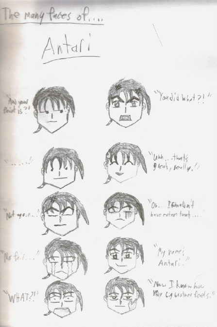 The Many Faces of Antari, the lil' Bro of Miroku by The_Little_Brother_of_Miroku