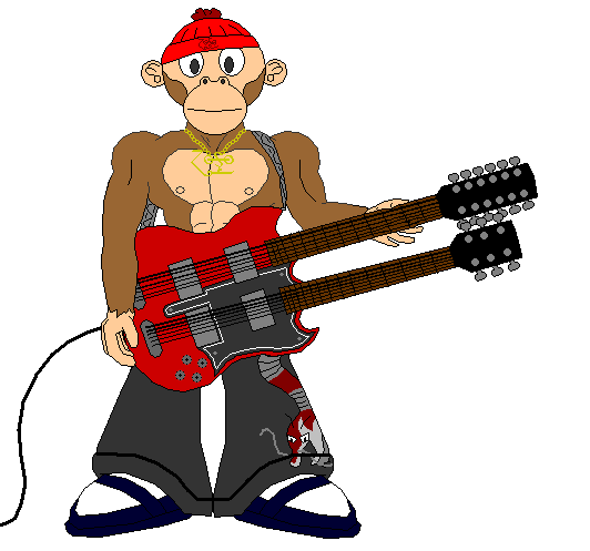 Jimmy on Guitar (gangsta monkey) by The_Minx