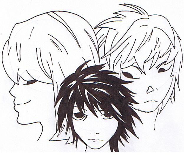 {DeathNote}L,Mello,N by The_Twilight_Pen
