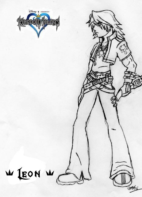 Leon from Kingdom Hearts by The_Unsent_Laugh