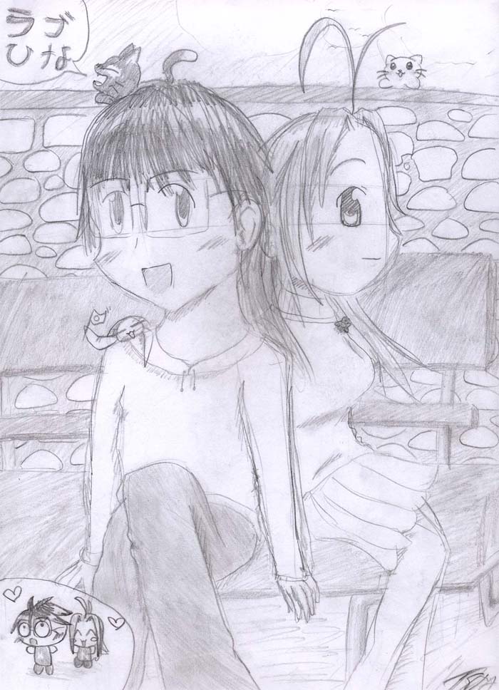 Love Hina>> Keitaro and Naru! by The_spirit_of_Amidamaru