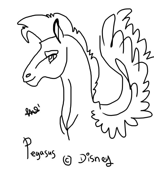 Pegasus Uncoloured by ThunderWinds