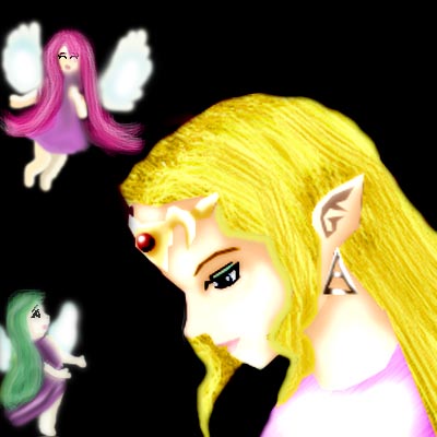 Zelda and some fairys by TifaBakura
