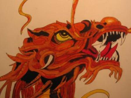 Big Chinese Dragons Head by Tiger_Kitty