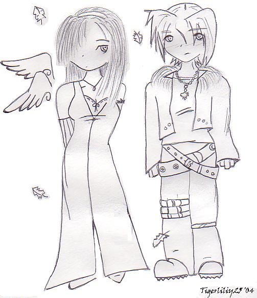 Lil' Squall and Rinoa by Tigerliliy25