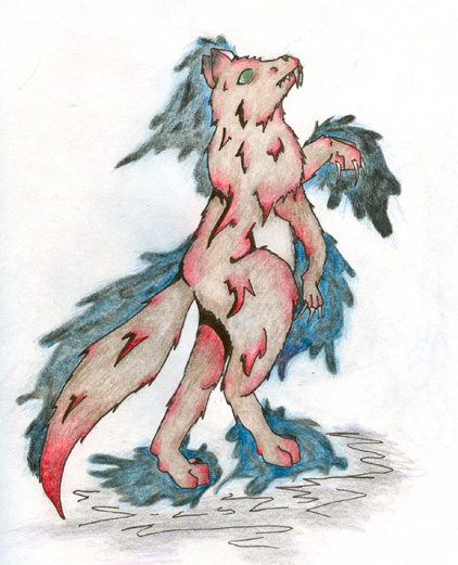 Werewolf Anthro Form 3 by Tikuu