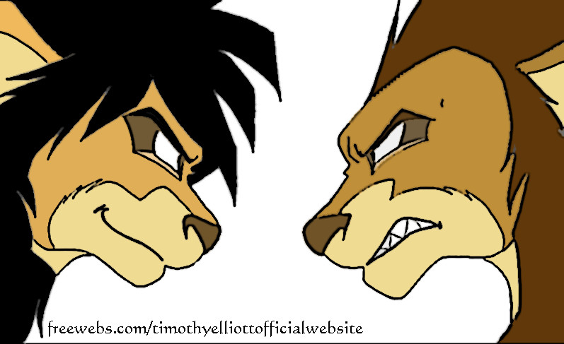 Goku Lion Vs. Vegeta Lion by TimE
