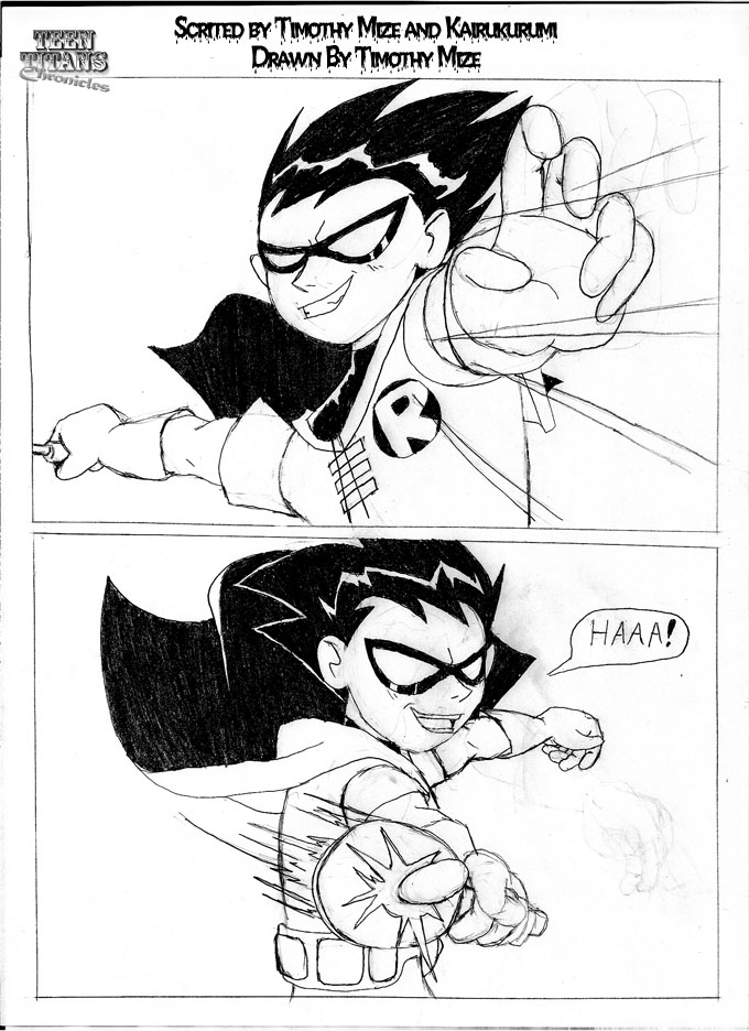 Teen Titans Chronicles Act 01 - P03 - B&amp;W by TimothyMize