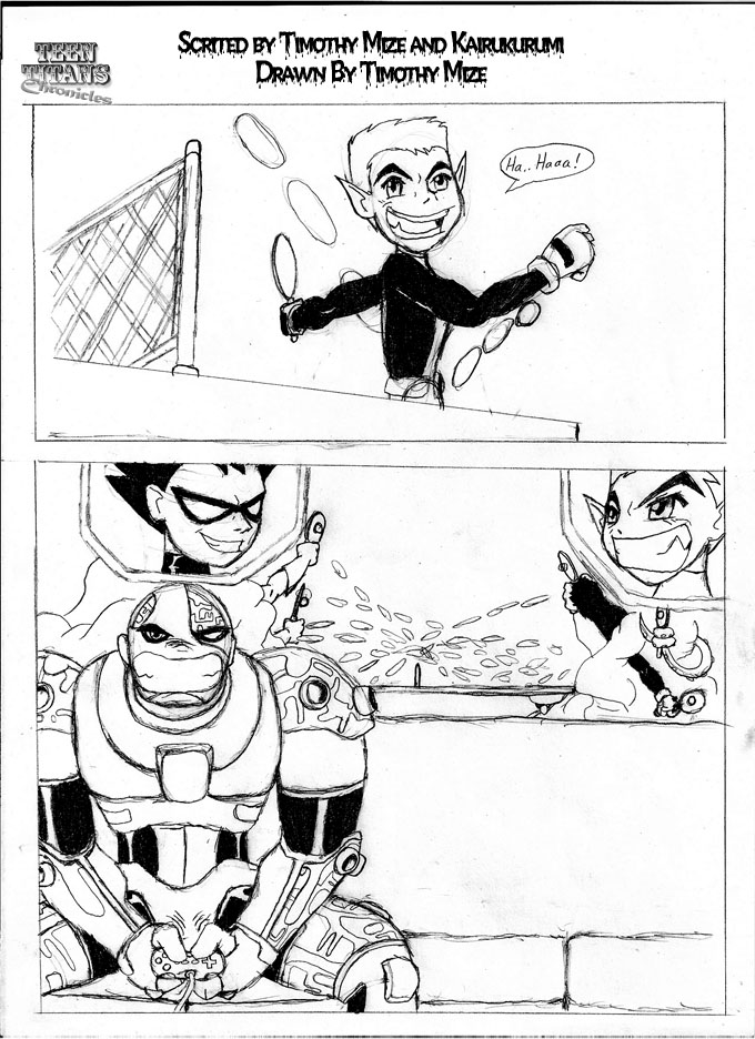 Teen Titans Chronicles Act 01 - P04 - B&amp;W by TimothyMize
